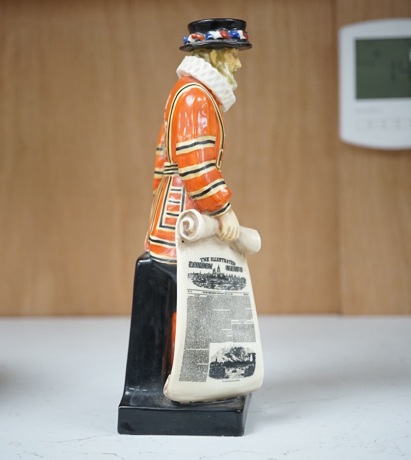 An early Royal Doulton advertising figure, Standing Beefeater, impressed date for 1927, 19cm high. Condition - good, minor hairline to base